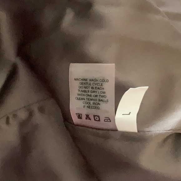 Puffy vest -color is iridescent gray/dark taupe velour feel. Size L. - Picture 10 of 10